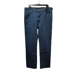 Wrangler Authentics Jeans Men's 38x32 Straight Blue Stretch Denim 10ZM1CSDI